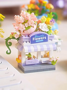 Mini City Shop Street View Building Blocks Model Set Simulation Architecture Collection Toy for Kids