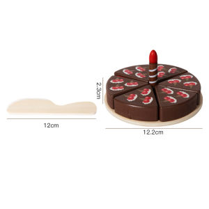 Wooden Kids Kitchen Toys Simulation Birthday Cake Toy Pretend Play Cutting Food Game Children Role Play Toy Gifts for Boy Girl