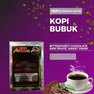 kopi robusta bubuk halus 1box 10 saceht cap asmari kopi murni aroma nikmat