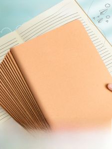 A5 Size Leather Paper Notebook for High School Students College Entrance Exam Reading Notes Diary Soft Cover 16K Single Line Horizontal Line Thick Practice Book