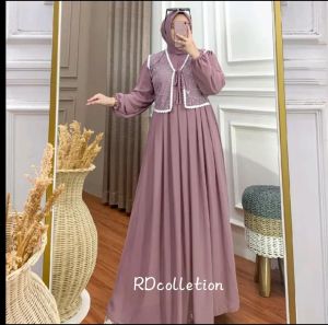 Gamis#yurra#Dressceruty/berukat/renda/rompi/gamis/terbaru/terjangkau