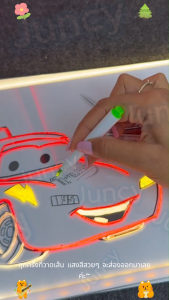 กระดานเขียนกราฟฟิตี LED วัสดุโครงสร้างหนัก แบบหนาพิเศษ สำหรับ DIY วาดภาพเรืองแสง ข้อความ ป้ายบิลบอร์ด ไฟกลางคืน ของเล่น ใช้ซ้ำได้ ของขวัญ