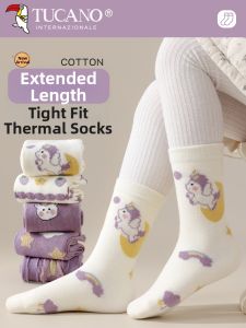 TUCANO | Cotton Seamless Lace Long Socks