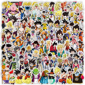 Bandai | 100 Chiếc Dragon Ball Anime Graffiti Bộ Hình Dán Hoạt Hình Nhân Vật Hoạt Hình Cho DIY Đàn Guitar Laptop Vali Cốc Nước Ván Trượt Đề Can 10x5cm