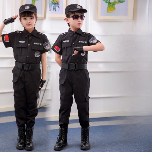 New Arrival Police Officer Costume Police Male Special Police Little Traffic Police Performance Costume Seed Soldier Suit Kindergarten Role Playing Costume
