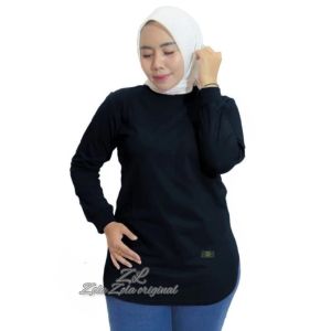 Kaos Polos Wanita Lengan Panjang Full Size ( M. L. XL. XXL.XXXL ) Bahan Cotton Combed 24s