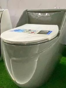 Bồn Cầu Trứng Cao Cấp R56 Men Nano Phủ Ceramic Chống Bám Bẩn Xả Xoáy Kết Hợp Đẩy Mạnh Nắp Rơi Êm  Bảo Hành 15 Năm
