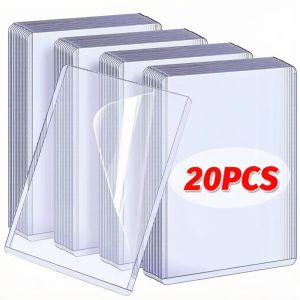 20Pcs Transparent Korean Kpop Card Sleeve with Protective Film Clear Card Holder Idol Photo Game Card Holders Cover PVC
