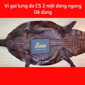 [FREE SHIP] Bóp Da Cá Sấu 2 Mặt. Gai Lưng Cá Sấu Rất Đẹp - Rất Bền!