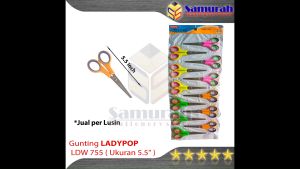 Gunting Renceng LadyPop LDW  755 - 5.5 inch Tanggung - 12 pcs / Scissors Stainless Steel 55 in Per Lusin