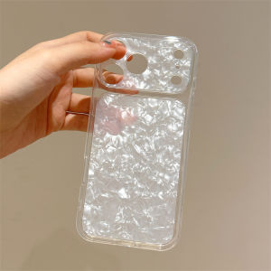 Luxury Glitter Shell Pattern Change to 17 Pro Max Phone Case for IPhone 12 13 14 15 16 17 Pro Max 11 Shockproof Soft Clear Cover