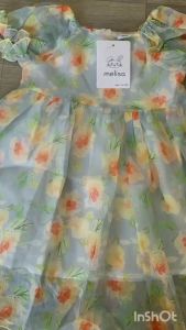 Đầm Voan Họa Tiết Hoa Dáng Cao Cấp Melisa Cho Bé Gái 10kg-36kg Mẫu Giáo