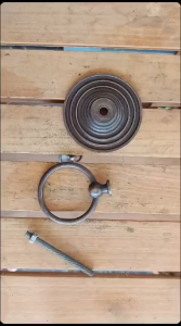 Tarikan Pintu Rumah Kuningan Antik Desain Elegan Diameter 7cm untuk Pintu Kering