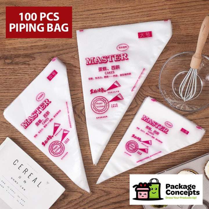 100PCS] Disposable Piping Bag Cake Frosting Icing Baking Cupcakes