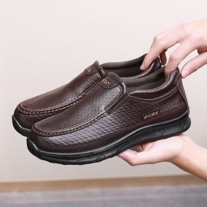 Spring Old Beijing Cloth Shoes Men Casual Shoes Breathable Soft Bottom Daddys Shoes for Middle-Aged and Elderly People Waterproof Widened plus Size Mens Shoes