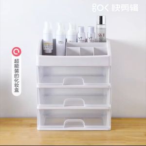 Rak Laci Meja 3 4 Susun Penyimpanan Kosmetik Organizer Stationary Putih Aesthetic Serbaguna