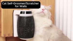 SmartGroomer Pet Grooming Brush with Auto-Rotating Massage & Wall-Mountable Design