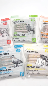 BARE KITCHEN Luscious Premium Ham Sausages Cat & Dog Treats 375g