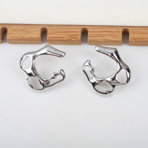 Luxurious Lava Geometric Hollow out Earrings Elegant Fashion Jewelry Alloy Silver Gold Plated Womens Ear Cuffs Non-Regulated