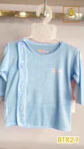 Áo sơ sinh tay dài cho bé BABIBOO áo sơ sinh bác sỹ vải mềm mịn mát BTK27