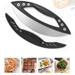 NEW！Pro Pizza Cutting Wheel Ergonomic Steel Blade Herb Slicer Bakery Essential Tool