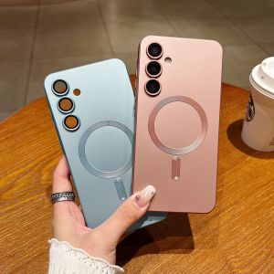 Matteเลนส์ป้องกันกรณีสําหรับMagsafe Samsung Galaxy S24 S23 S22 S21 A05 A06 A16 A26 A36 A56 A15 A25 A35 A55 A14 A24 A34 A54 ฝาครอบ