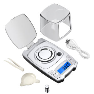 Brifit Precision Electronic Scale 0.001g/100g USB Rechargeable Mini Scale Digital Loading Jewellery Scale Portable Lab Scale Milligram Scale for Lab/Diamond/Medicine Etc