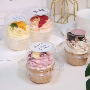 10 PCS Tray Mika Cupcake Bening | Mika Dessert | Mika Puding | MIka Tiramisu | MIka Tray Cupcake | Dessert Cup Premium / Cup Pudding / Dessert Cup  GT25 SX10