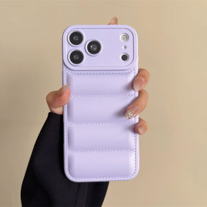 Fashion Down Jacket Soft Silicone Case For iPhone 17 Pro Max Air 16 15 14 13 12 11 Pro Max Plus 16E The Puffer Shockproof Cover