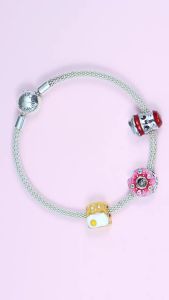 Bộ Hạt Charm Bạc 925 Sterling Hình Sao Mặt Trăng Cầu Vồng Trái Tim Để Làm Đồ Trang Sức - Phù Hợp Với Vòng Tay Dây Chuyền Bộ Dụng Cụ Tự Làm Với Charm Thật Dành Cho Nữ