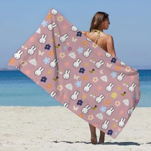 Cute M-Miffy Towel Beach Towel Quick-Drying Soft Travel Shower Same Style For Men And Women Sports