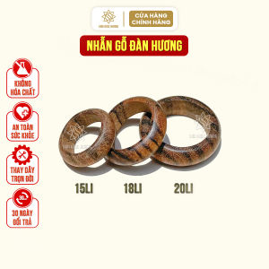 Nhẫn đeo tay gỗ đàn hương tự nhiên vân gỗ đẹp thời trang phong thủy Sơn Mộc Hương