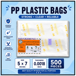 5 x 7 Inches PP Plastic Bags | Thick Crystal Clear & Durable | Perfect for Repacking | 500 Pieces