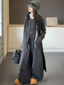 MPW | Girls Spring Autumn Long Wide Leg Pants Three Piece Set Casual Style Korean Fashion Childrens Clothing Breathable Comfortable