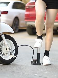 OutingSG® Bicycle foot pump high pressure portable bicycle pump ultra light and labor saving pump with barometer