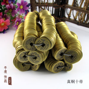 Hongwu Tongbao Authentic Bronze Coin Ten Emperor Ancient Coin Currency Fashion Jewelry DIY Accessories Other Parts And Accessories