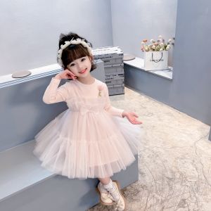 Girls Pettiskirt Spring 2023 New Arrival Western Style Baby Girls Spring and Autumn Clothing Dress Little Girl Princess Dress