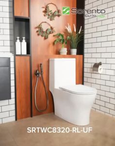 SORENTO SRTWC8320-RL-UF ONE PIECE WATER CLOSET WASHDOWN RIMLESS COME WITH UF SEAT COVER