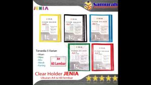 Map Clear Holder A4 60 Pocket Polos / Album Kertas isi 60 Lembar / Katalog Ijazah - Akte