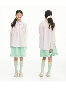 LOVESASAKIDS | Color Stripe Sweet Basic Casual Long Sleeve Shirt