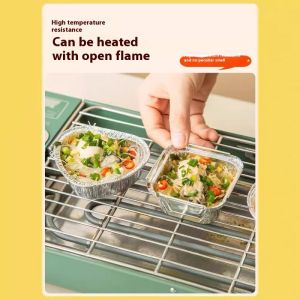 Hộp đựng thức ăn giấy nhôm dùng một lần chất chịu nhiệt độ cao để nấu ăn