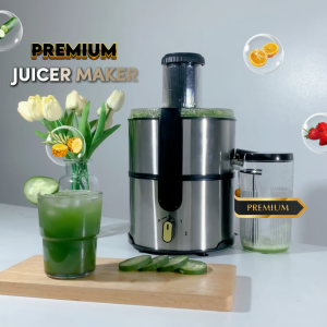POWERPH Premium Juicer Maker Stainless Steel Heavy Duty Food Grade Bigger Faster Stronger 1000ml Capacity Upgraded 600W 17500RPM Motor Fast 2 Speed Overheat Protection