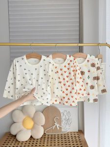 cat and fish | Cotton Long Sleeve T-Shirt for Children
