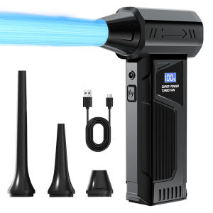 2026 New Wireless Jet Fan Brushless Motor Turbo Air Blower Car Cleaning Led Light Digital Display Portable Outdoor Use