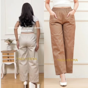 CELANA KULOT WANITA KOREAN LONG PANTS / CELANA PANJANG WANITA KOREAN STYLE BAHAN KATUN TWILL