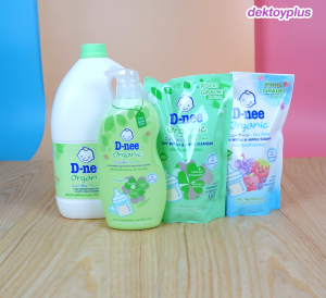 D-nee ดีนี่ น้ำยาล้างขวดนมดีนี่นิวบอร์นOrganic หัวปั๊ม 600+550มล