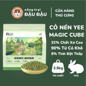 Cỏ Nén Cho Thỏ Yee Magic Cube Chứa 32% Chất Xơ 90% Thành Phần Từ Cỏ Túi 25kg