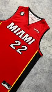 Jersey Jimmy Butler Miami Heat 22 MERAH RED - Swingman Bola Basket NBA Baju Kaos T-Shirt Tshirt Atasan Costum Kostum