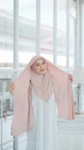 Pashmina instan oval ninja bahan jersey