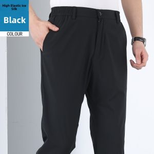 SHENGBA | Ice Silk Summer Lightweight Elastic Pants for Men